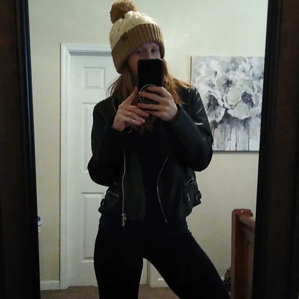 Faux leather jacket